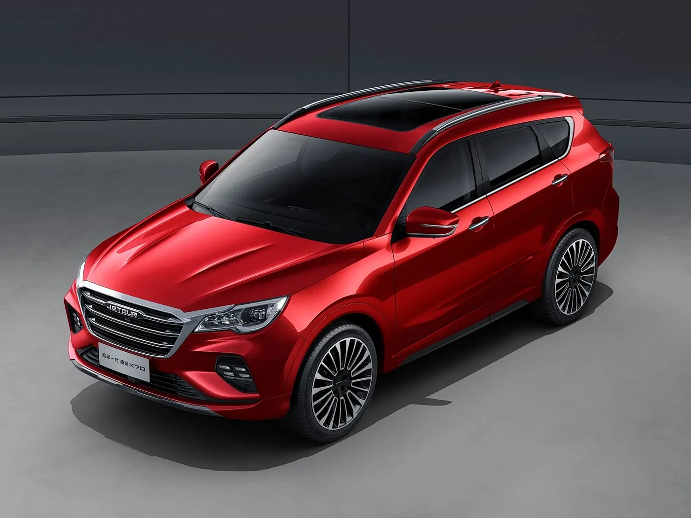 חדש לגמרי Chery Jetour X70 SUV הנעה אוטומטית Euro VI פליטת סגסוגת מתלה גג מצלמה אחורית מושבי עור